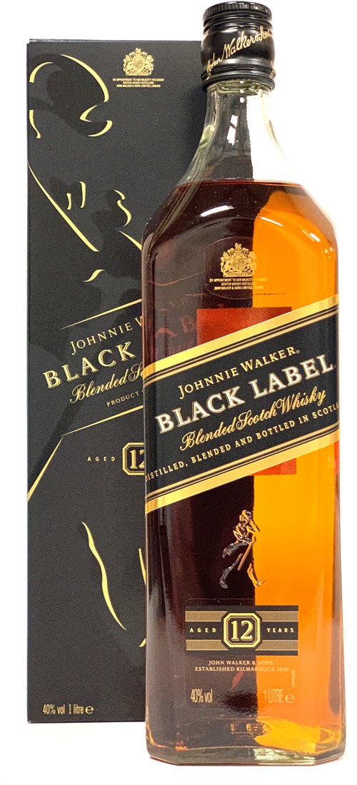 puree namens vuurwerk Johnnie Walker Black Label 40% 1Ltr Het Whisky Huis - Berendsen