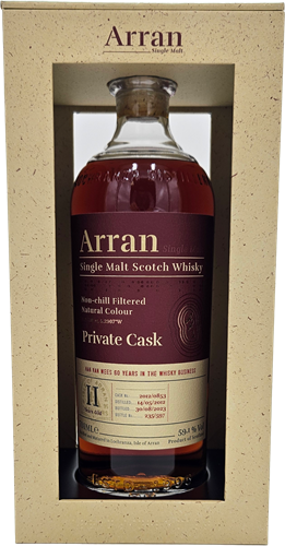 Arran 11yo 2012 Private Cask Han van Wees 60th Anniversary 70cl 59,1%