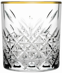 Whisky Glas Tumbler Gold Edge a 4 stuks