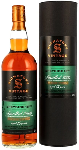 Speyside (M) 15yo 2009 Signatory Vintage Small Batch Edition #18 70cl 48,2%