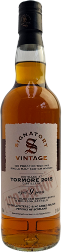 Tormore 9y 2015 Signatory Vintage 100 Proof Edition #45 70cl 57,1%