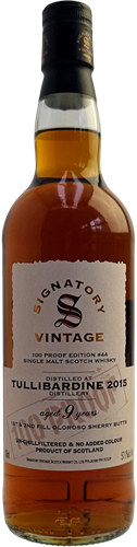 Tullibardine 9y 2015 Signatory Vintage 100 Proof Edition #44 70cl 57,1%