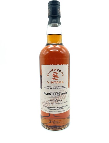 Glen Spey 9yo 2015 Signatory Vintage 100 Proof Edition #37 70cl 57,1%